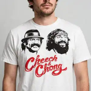 cheech and chong svg design printed on a plain product mockup