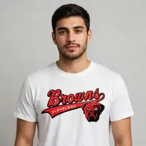 cleveland browns cricut design design printed on a plain product mockup