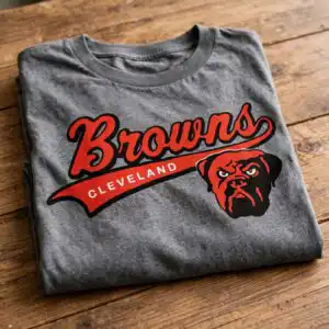 cleveland browns cricut design design printed on a plain product mockup