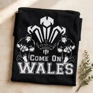 wales rugby svg design printed on a plain product mockup