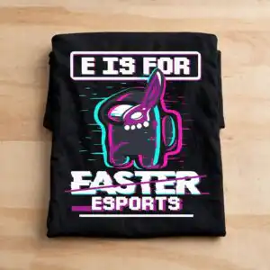 easter bunny glitch bean images with e is for easter esports lettering easter bunny svg images design printed on a plain product mockup
