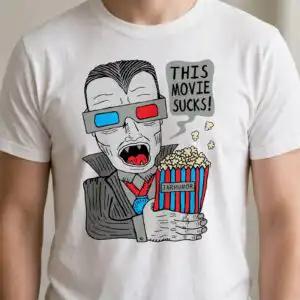 this movie sucks funny svg design printed on a plain product mockup