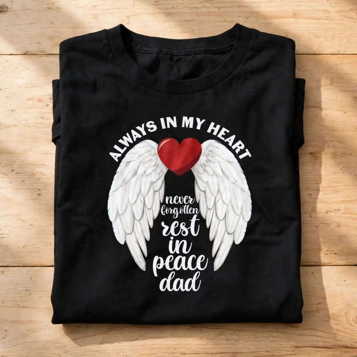 always in my heart svg design printed on a plain product mockup