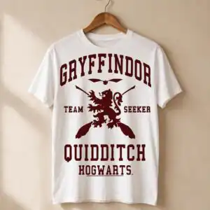 gryffindor quidditch seeker badge with lion - harry potter fan cut file harry potter gryffindor svg design printed on a plain product mockup