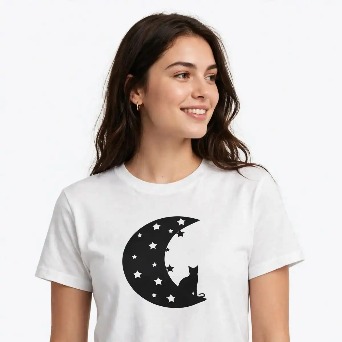 four moons halloween crescent moon clipart set with spooky cutouts halloween crescent moon clipart design printed on a plain product mockup