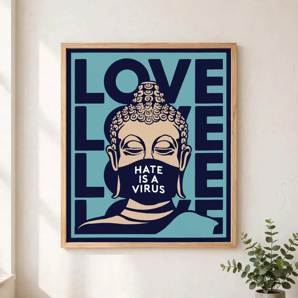 hate virus virus funny svg design printed on a plain product mockup