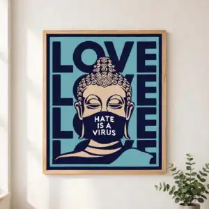 hate virus virus funny svg design printed on a plain product mockup