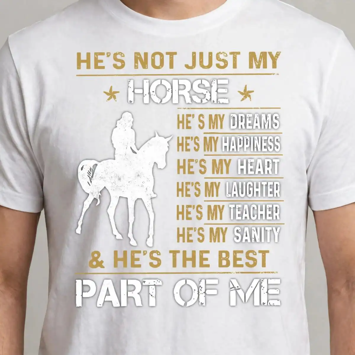horse and rider svg design printed on a plain product mockup