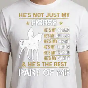horse and rider svg design printed on a plain product mockup