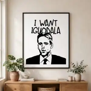 i want iguodala svg design printed on a plain product mockup