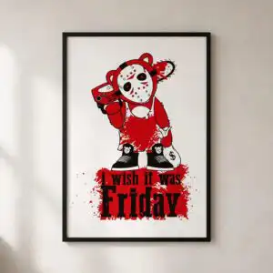i wish it was friday svg design printed on a plain product mockup