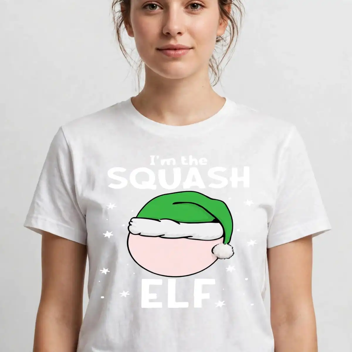 i'm the squash elf funny christmas design with elf hat for shirts i'm squash elf elf svg design printed on a plain product mockup