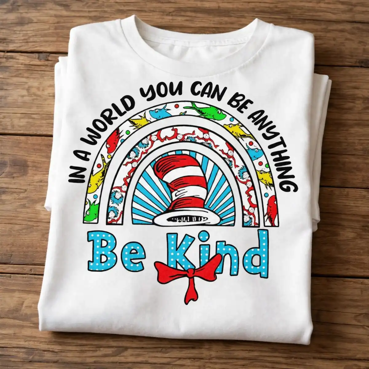 dr seuss hat svg design printed on a plain product mockup
