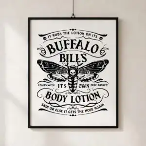 it rubs the lotion on its skin svg design printed on a plain product mockup