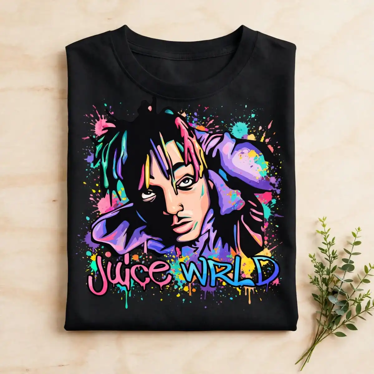 juice wrld portrait png image - silhouette cut file for music fans juice wrld png image design printed on a plain product mockup
