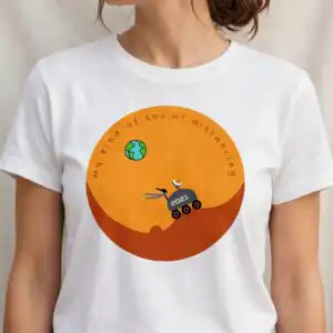 mars rover svg design printed on a plain product mockup