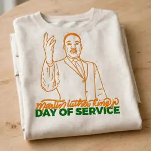 martin luther king jr png image design printed on a plain product mockup