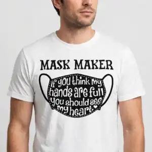 face mask svg design printed on a plain product mockup