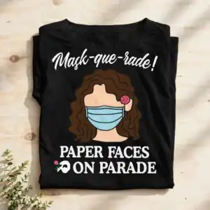 brown curly hair png design printed on a plain product mockup