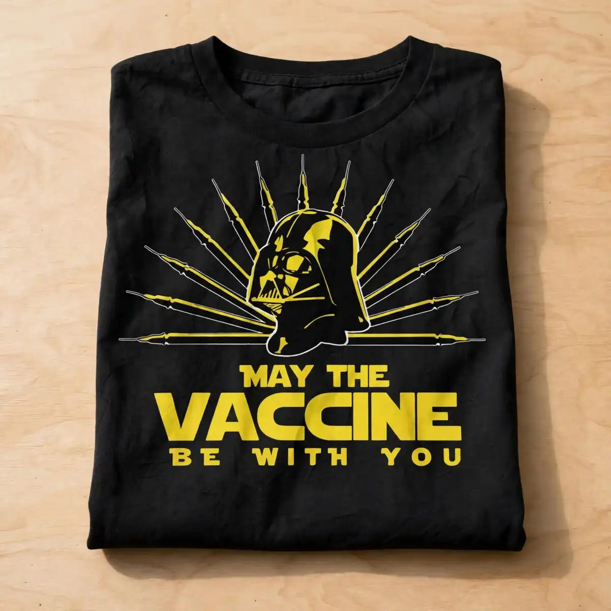 darth vader helmet svg design printed on a plain product mockup