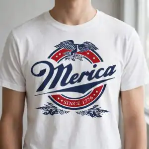 patriotic americana merica eagle svg design printed on a plain product mockup