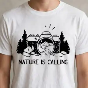 nature photography outdoor adventure svg design printed on a plain product mockup