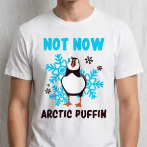 arctic puffin snowflakes cut file design printed on a plain product mockup
