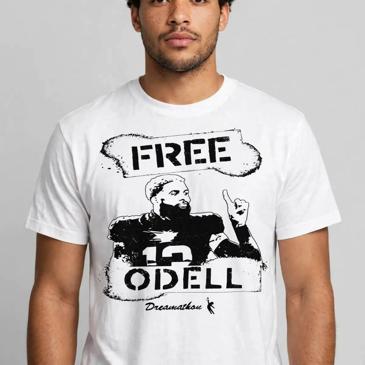 football player svg design printed on a plain product mockup