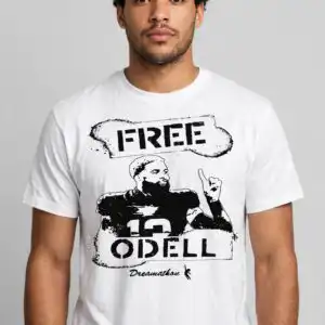 football player svg design printed on a plain product mockup