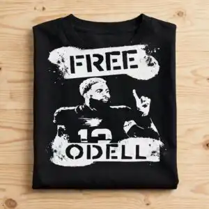 football player svg design printed on a plain product mockup