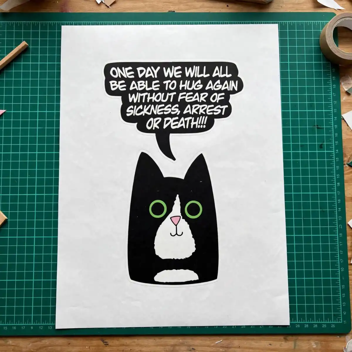 cartoon cat outline speech bubble quote svg for cricut and t-shirts cartoon speech bubble png design printed on a plain product mockup