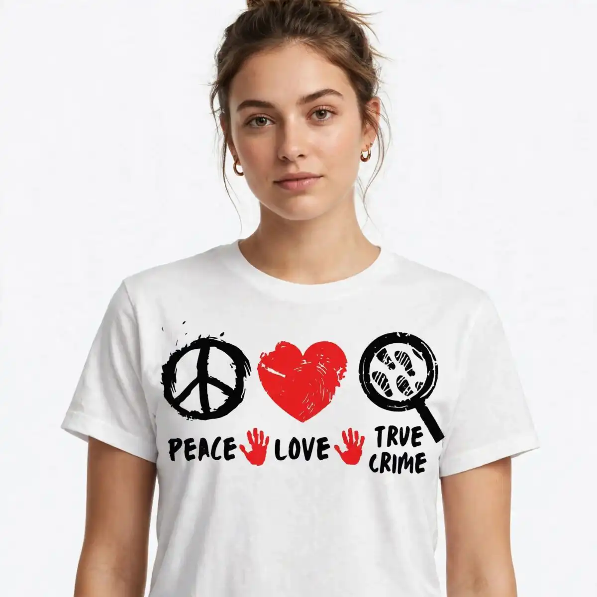 peace sign svg file design printed on a plain product mockup