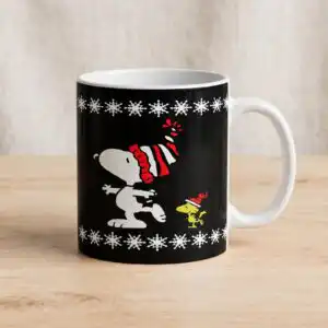 festive winter scene white svg cut file for holiday sweater and shirt crafts festive winter scene white svg design printed on a plain product mockup
