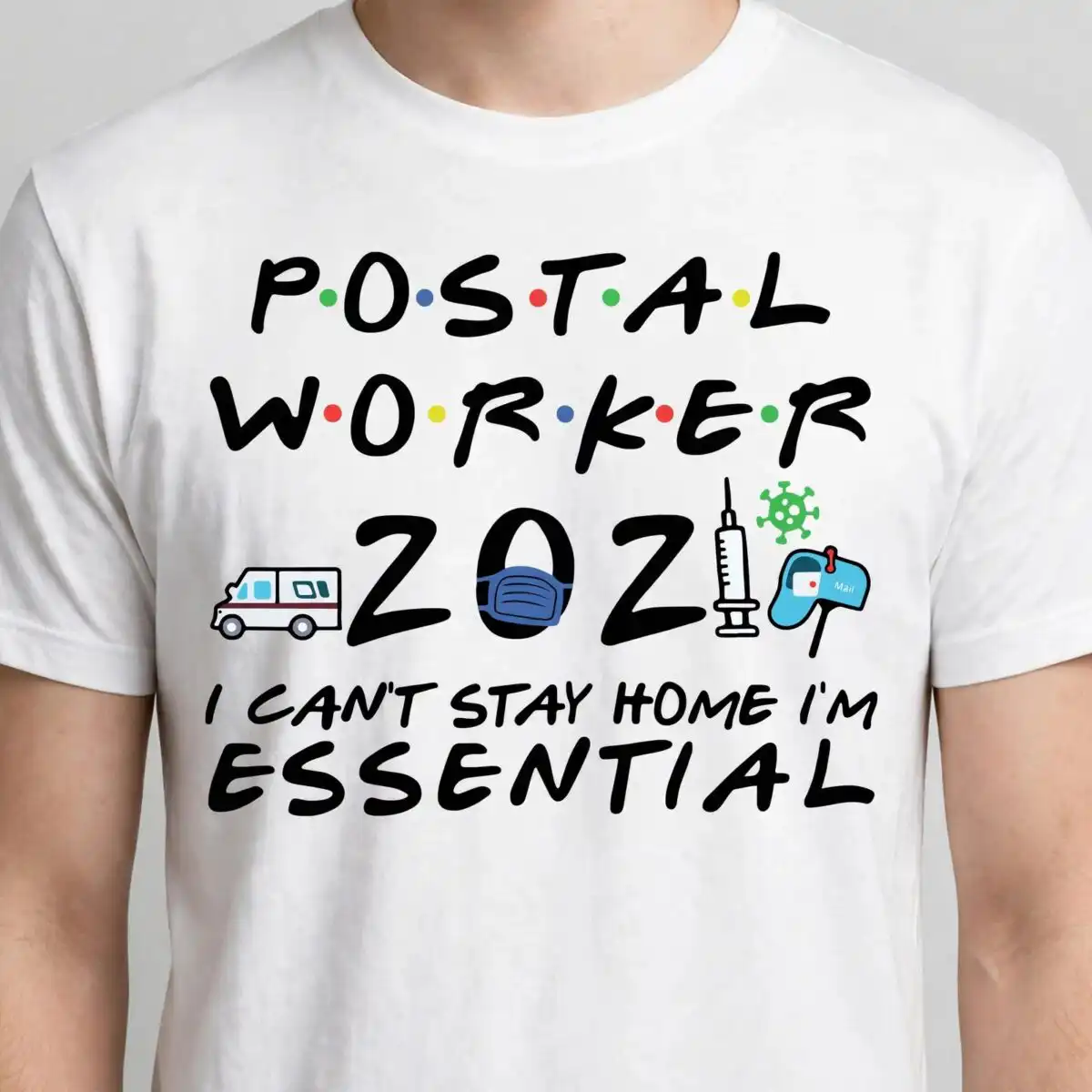 postal worker appreciation svg design printed on a plain product mockup
