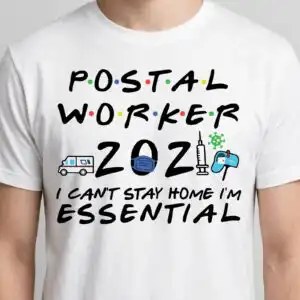 postal worker appreciation svg design printed on a plain product mockup