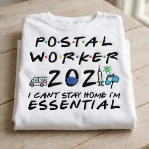 postal worker appreciation svg design printed on a plain product mockup