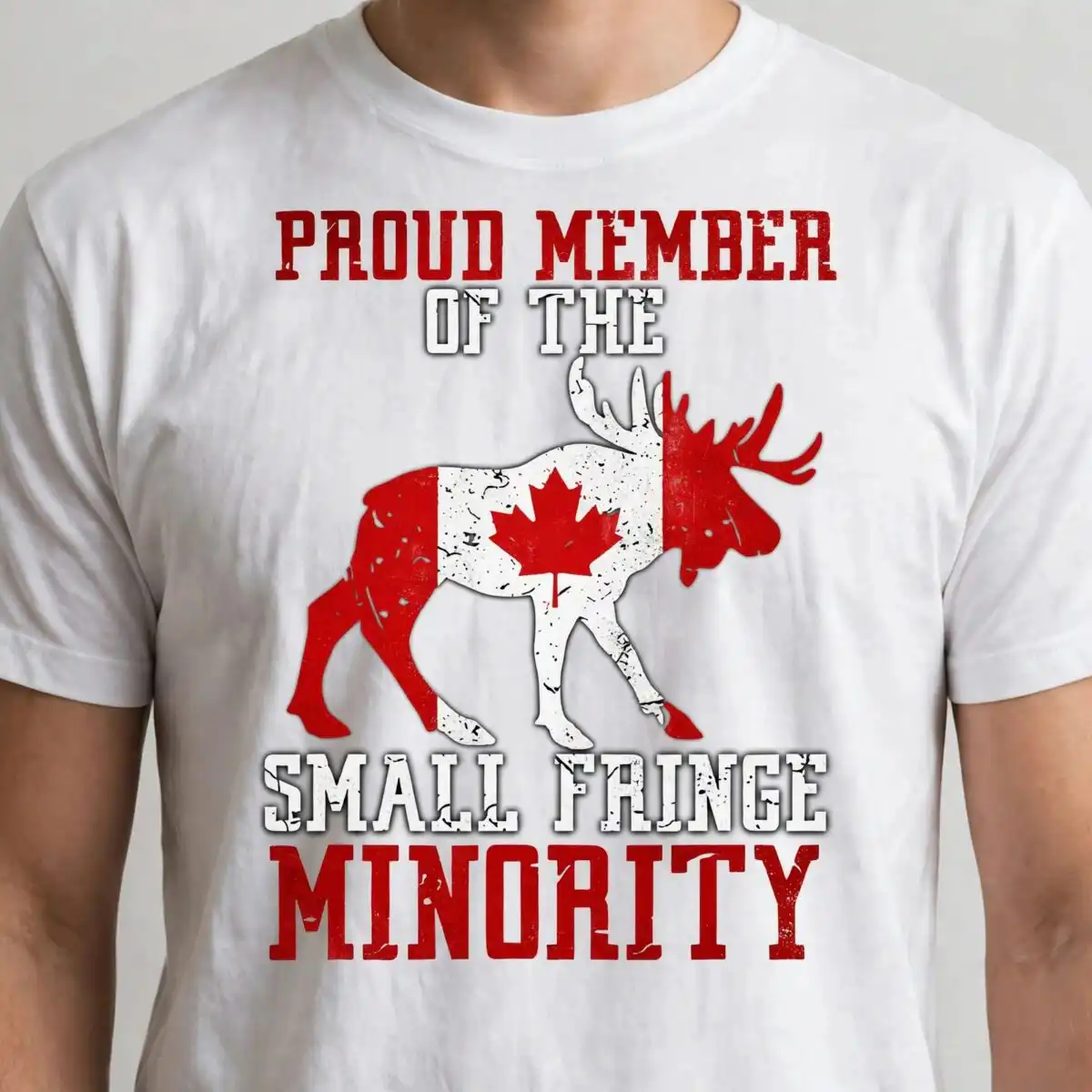 moose silhouette filled canadian svg design printed on a plain product mockup