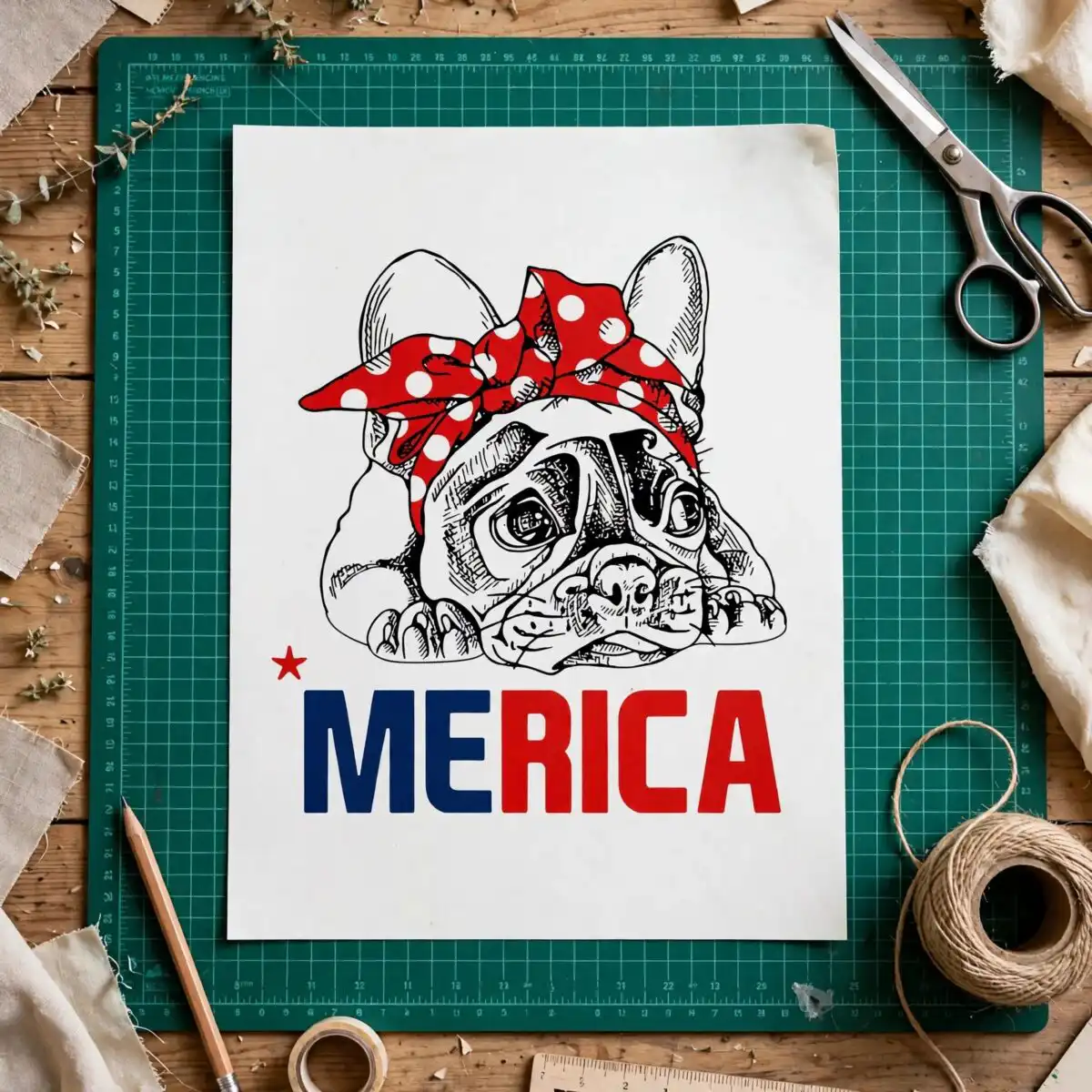 french bulldog funny svg design printed on a plain product mockup