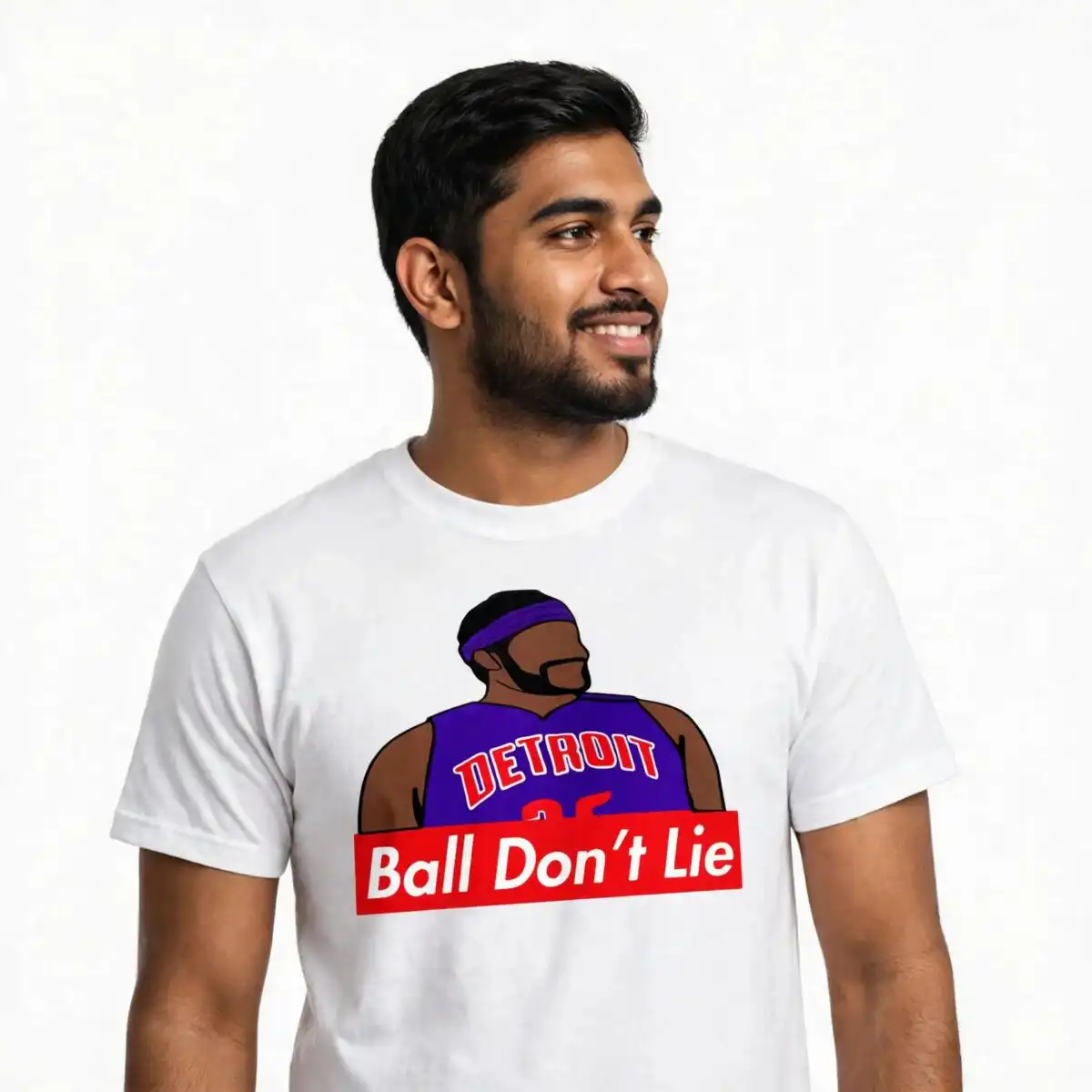 faceless detroit basketball player sports design with ball don't lie banner sports faceless basketball player detroit svg design printed on a plain product mockup