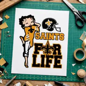 stylized cartoon figure curly svg design printed on a plain product mockup
