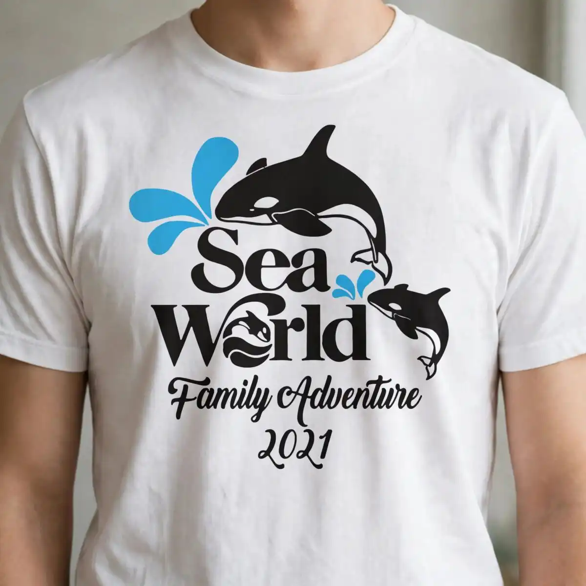 two orca svg design printed on a plain product mockup