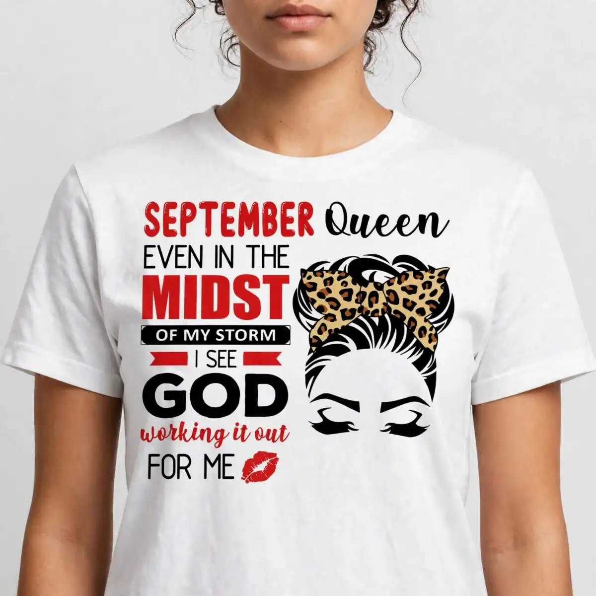 september birthday svg design printed on a plain product mockup