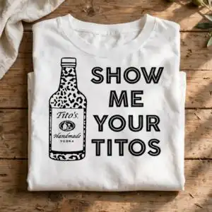 party bottle silhouette leopard spot png design printed on a plain product mockup