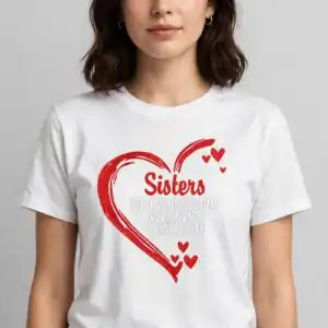 sisters love quote inside brush heart design for sisters day sisters love quote inside svg design printed on a plain product mockup