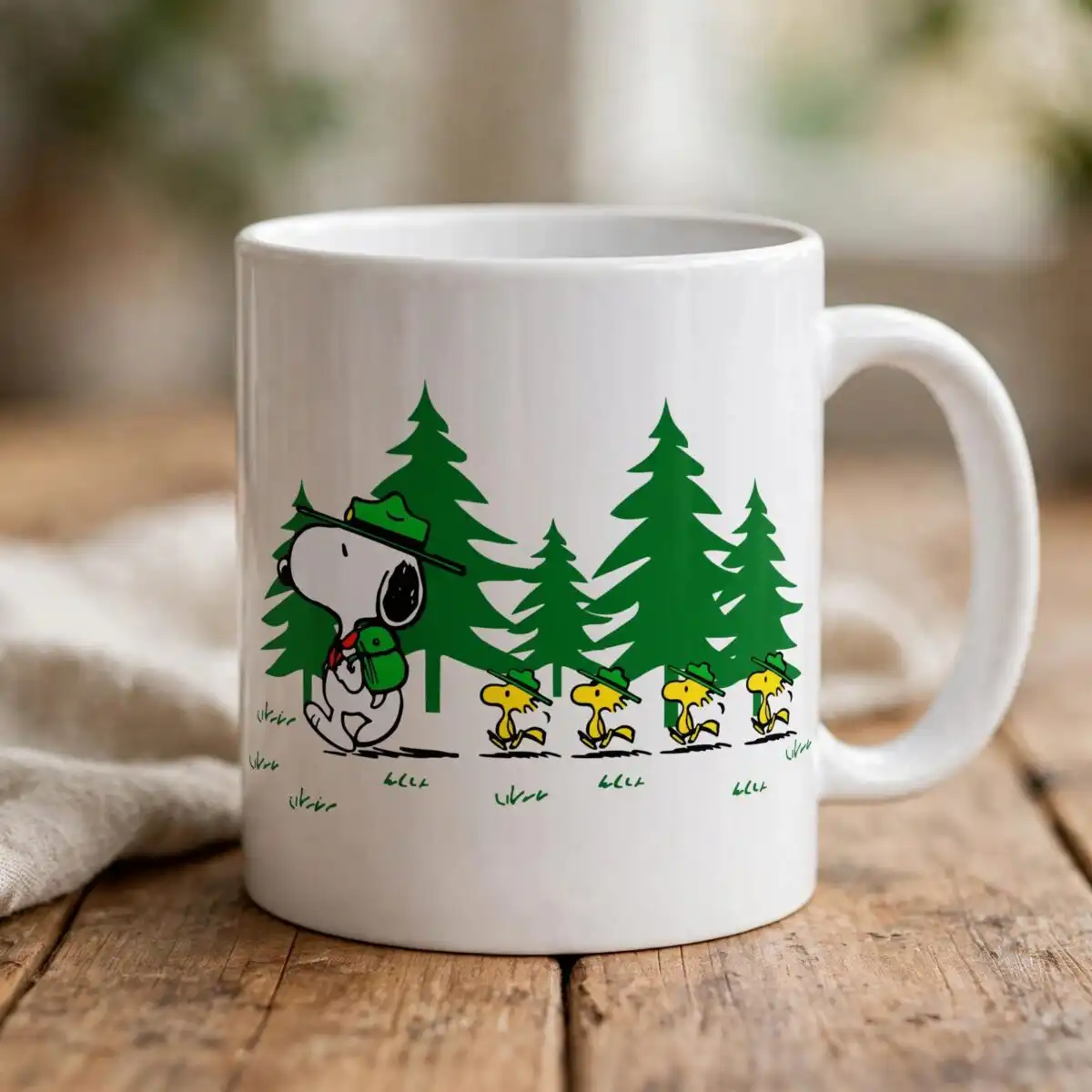 snoopy and woodstock png design printed on a plain product mockup