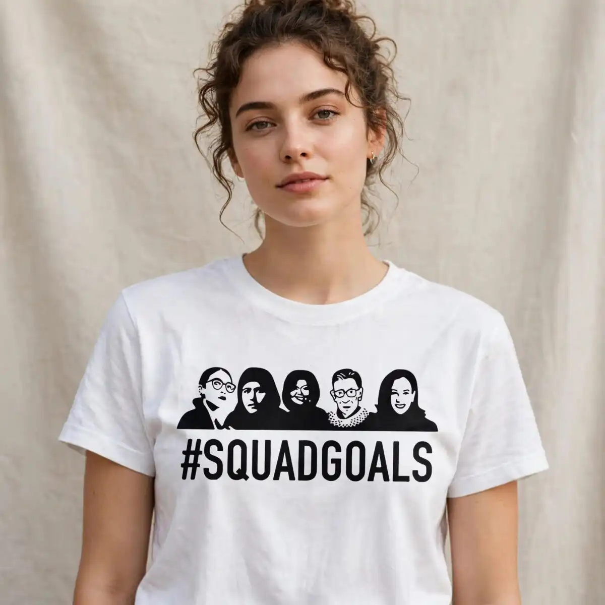 squad goals png design printed on a plain product mockup