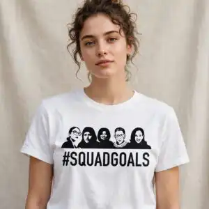 squad goals png design printed on a plain product mockup
