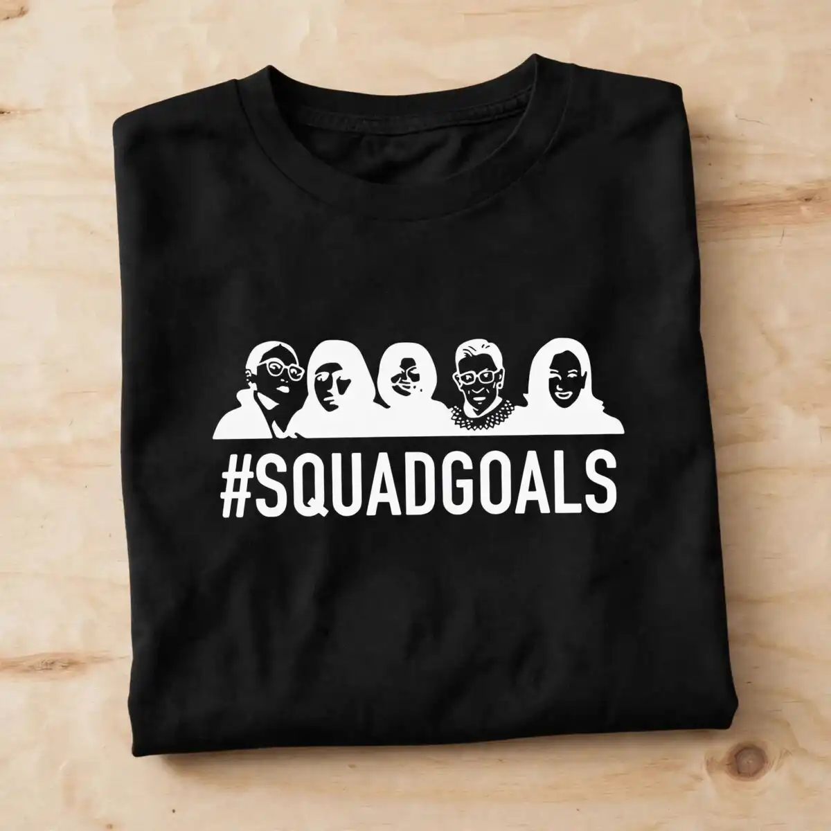 squad goals png design printed on a plain product mockup