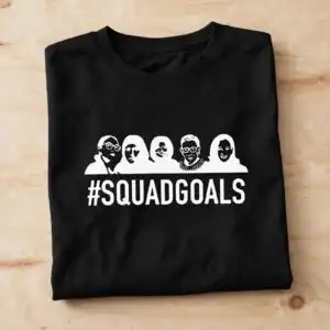 squad goals png design printed on a plain product mockup