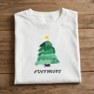 taylor version christmas tree grid christmas t-shirt png for holiday sublimation christmas t shirt png design printed on a plain product mockup